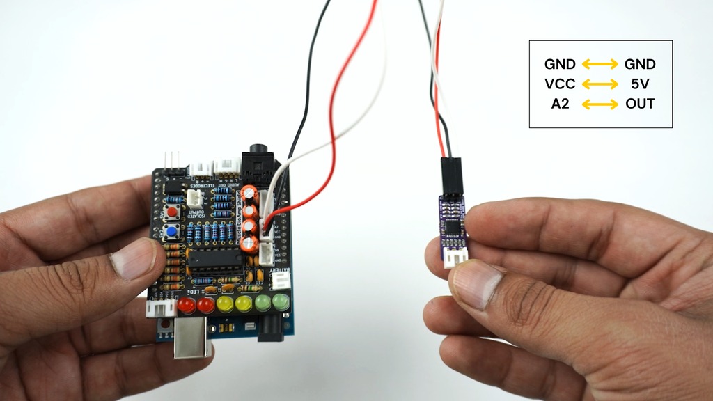 Circuit diagram showing EEG setup